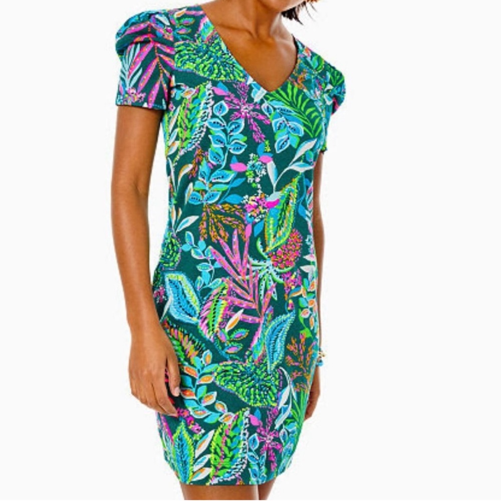 Lilly Pulitzer - Aleece T-Shirt Dress - Multi Sunshine Jungle - size L